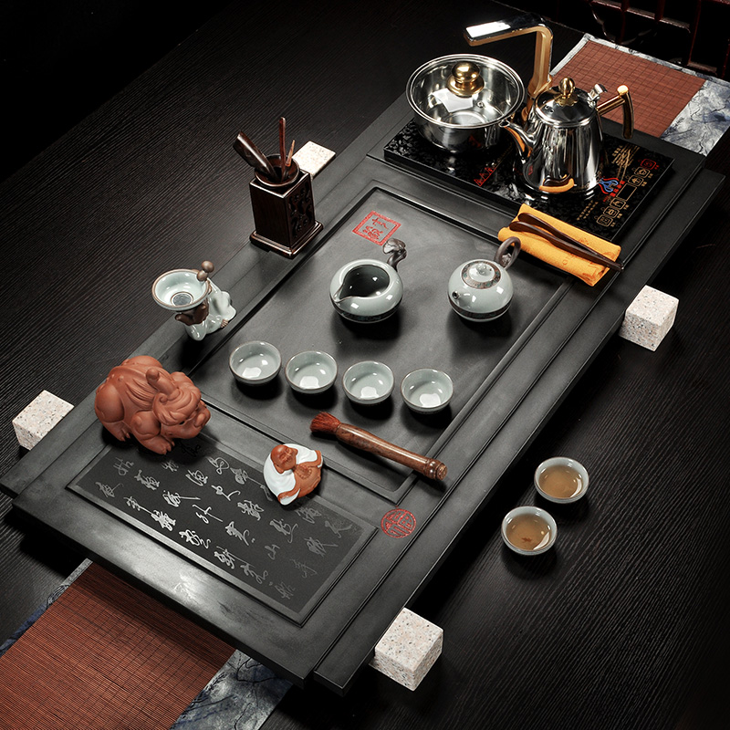 Howe cheung kung fu tea set sharply stone tea tray tea sea brother your up up ceramic tea set of a complete set of four