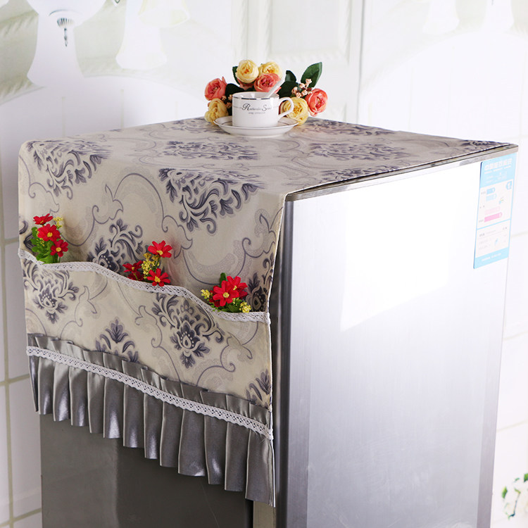 Minimalist modern refrigerator cover cloth single double door roller washing machine cover cloth decoration microwave dust cover curtain