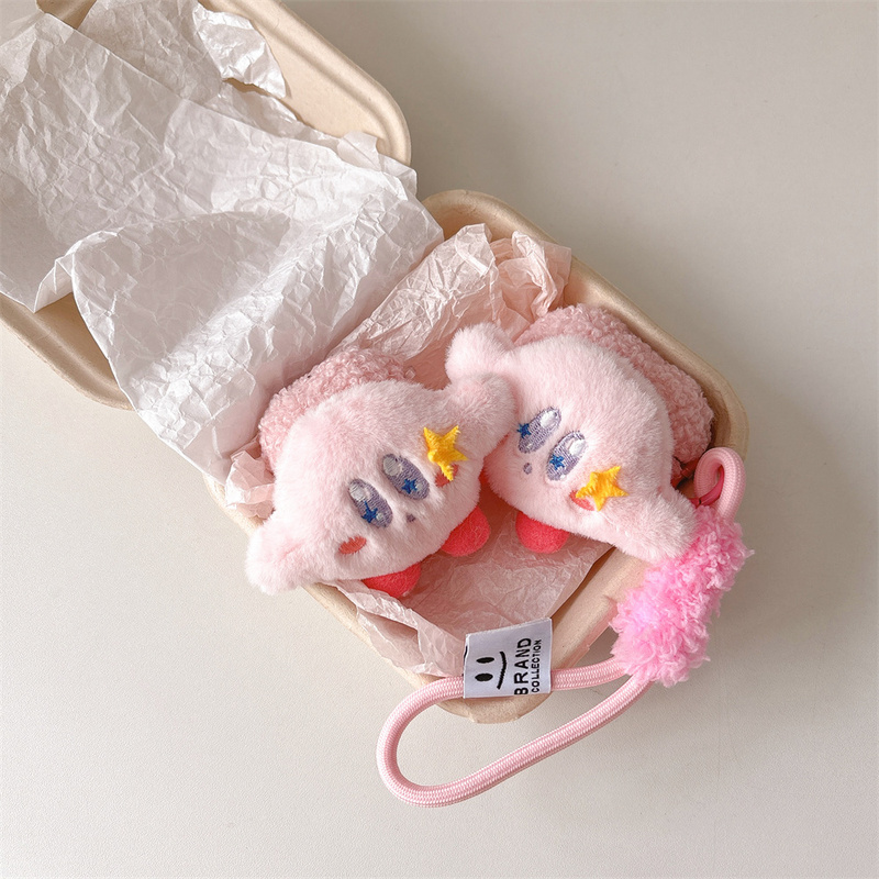 Plush Kirby-Themed Protective Case for Samsung Buds3 Pro Earphones, Samsung Buds2 Pro Wireless Bluetooth Earphones, Trendy Winter Warm Protective Cover