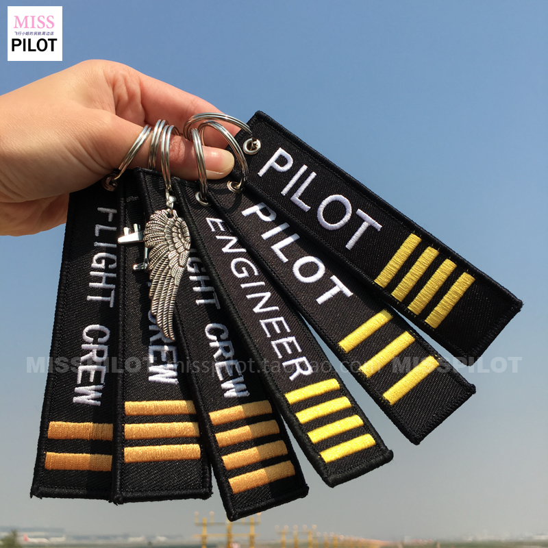 [Collection] Pilot Captain Flight Crew Crew Two-Three-Four Bar Aviation Keychain Bag Airline Pilot