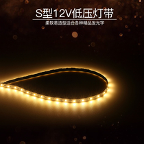 LED light strip 12V 2835s type soft light strip highlight free bending mini luminous word resin word light strip light source