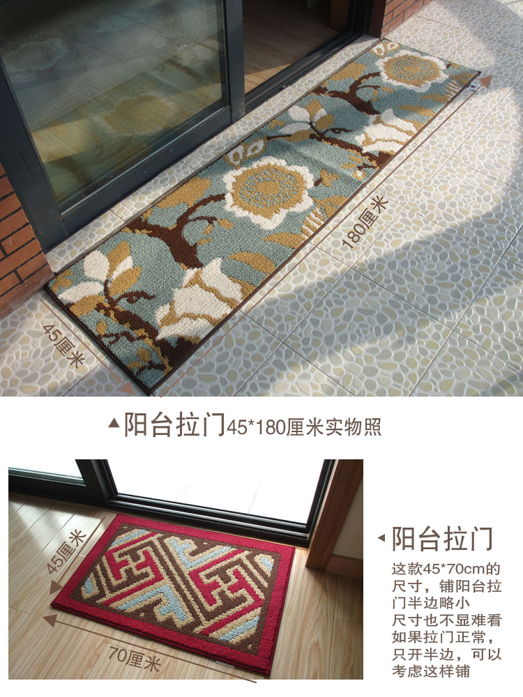 Dajindanlan thảm sàn tùy chỉnh lớn phòng khách thảm lối ban công dài thảm Continental trượt tấm thảm chùi chân nhà bếp - Thảm sàn thảm chống trơn nhà tắm
