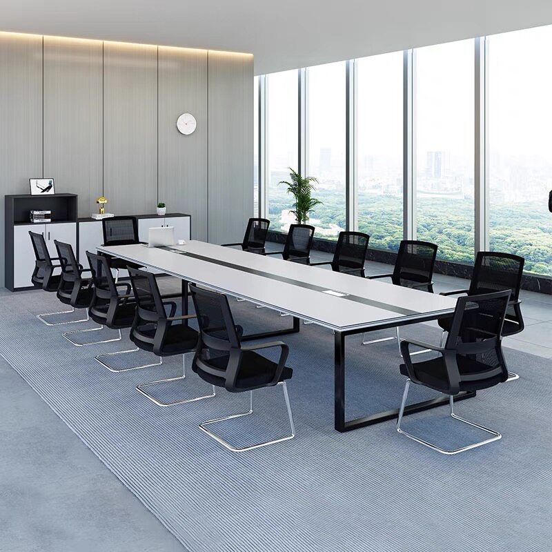 3 6 meters rectangular conference table long table simple modern reception table and chair combination negotiation table large table business