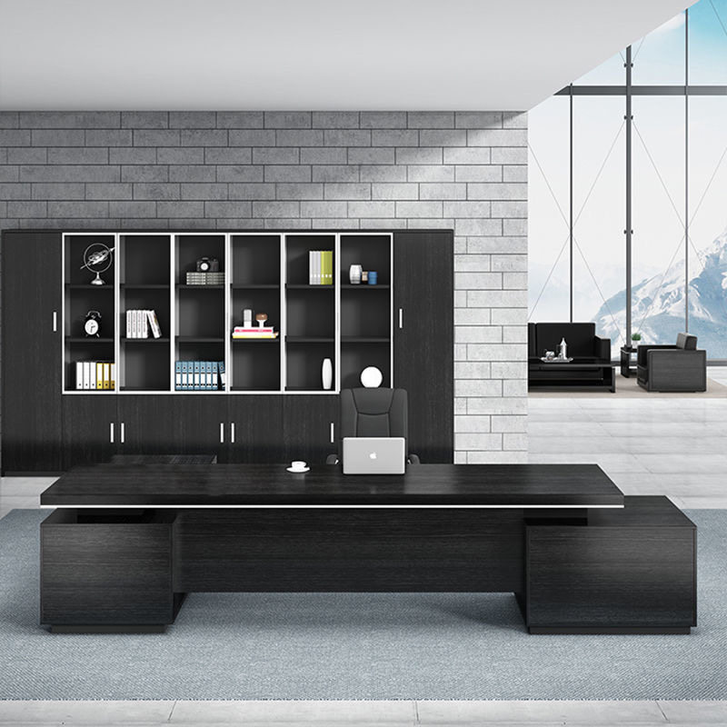 Hefei 2.8 meters boss table simple modern manager desk desk chair large board tea table office solid wood large board