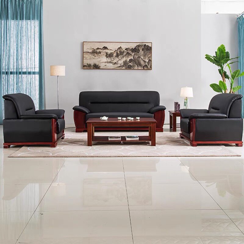 Hefei three-seat office sofa single-person combination set business reception negotiation meeting guest office area Xipi modern