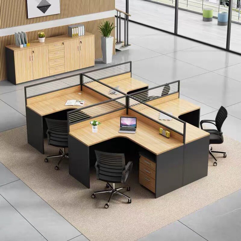 Desk office desk and chair staff computer desk double digit face-to-face station desk finance staff four persons