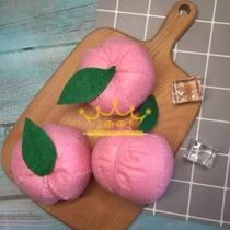(Finished) non-woven peach DIY kindergarten homework teaching aids toys playing house fruit simulation food