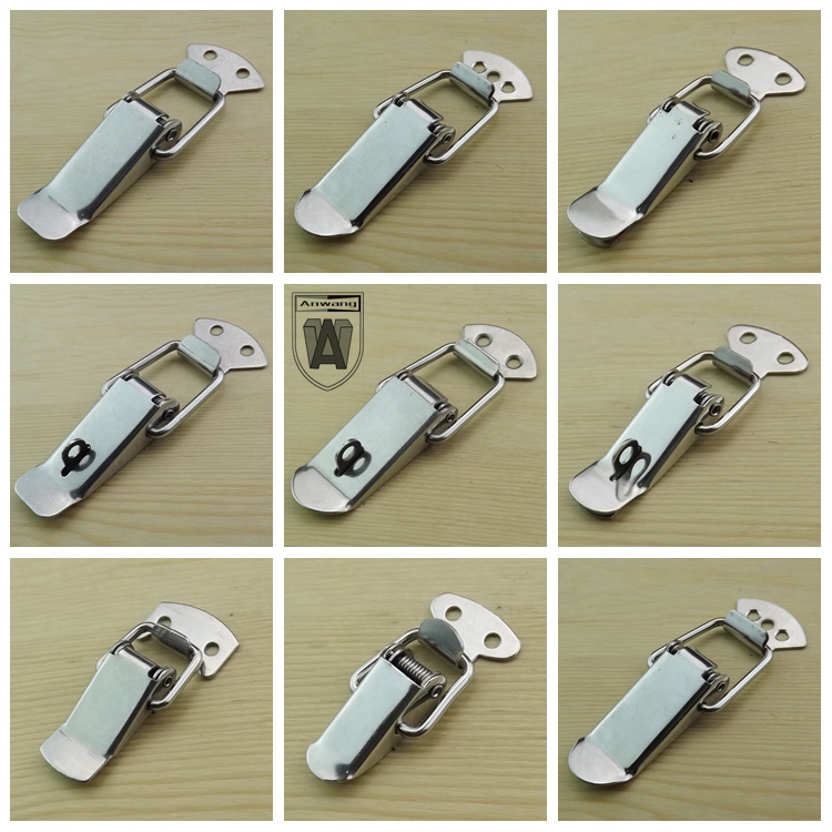 Look out for 304 stainless steel case Wooden Case with Wooden Case Spring Buckle Kit Catch LOCK BOX BUCKLE PADLOCK BUCKLE