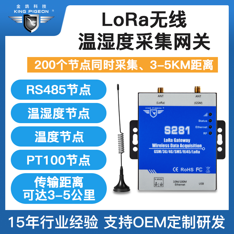 Lora gateway Lora Radio frequency ad hoc network private protocol Greenhouse farm temperature and humidity collection S281