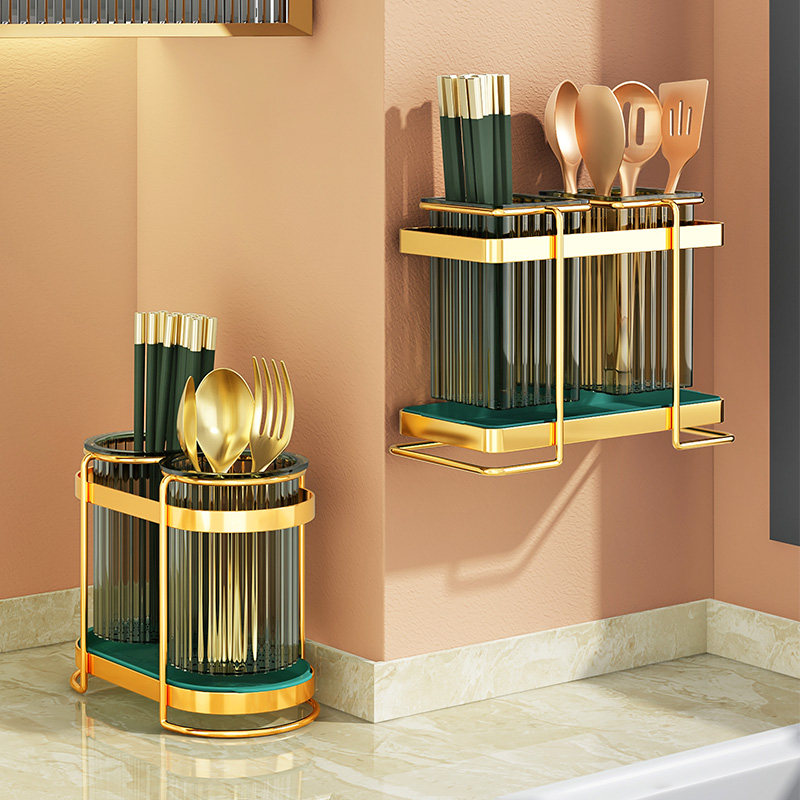 Light luxury chopsticks drum with asphalt chopsticks wall hanging chopsticks to hold box shelf kitchen chopsticks chopsticks