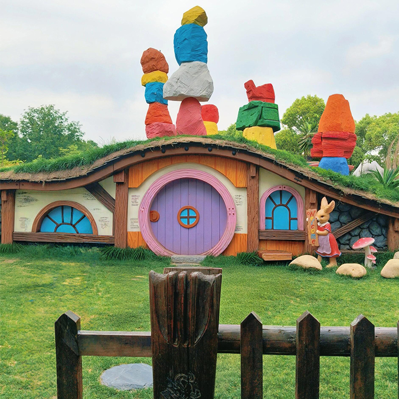 Internet-Famous Hobbit Hut Decorative Ornaments Outdoor Scenic Area Camp Kindergarten Photo Props Landscape Installation