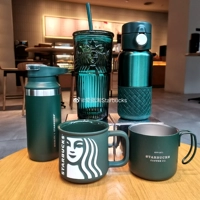 Starbucks, классическая зеленая стеклянная трубочка из нержавеющей стали, термос со стаканом, 2020