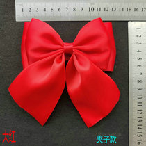 Big red jujube cheerleading animation dance competition bow headwear floral headdress collar tie hairclip