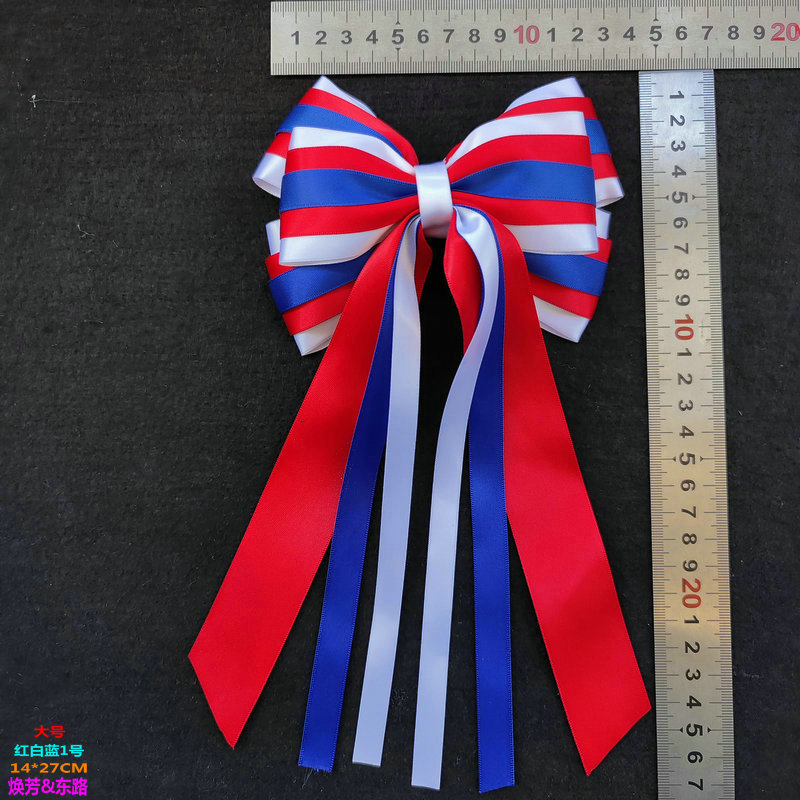 Flower Ball Cheerleading Fitness Playground Games Competition Butterfly Knots Hair Accessories Hairpin Hairpin Hairpin Red White Blue-Taobao