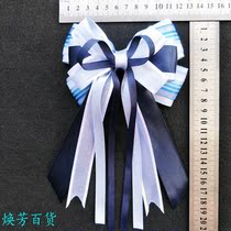 School Flower class flower wear cheerleading bow headwear floral headdress hair accessories hairhairclip lake blue blue blue light blue mint blue
