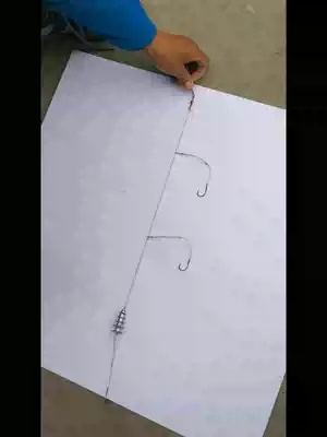 The reservoir wild fishing has a barbed big object string hook fishing group 8 sets of Hercules 60 grams pylon imported Oona black thousand hooks