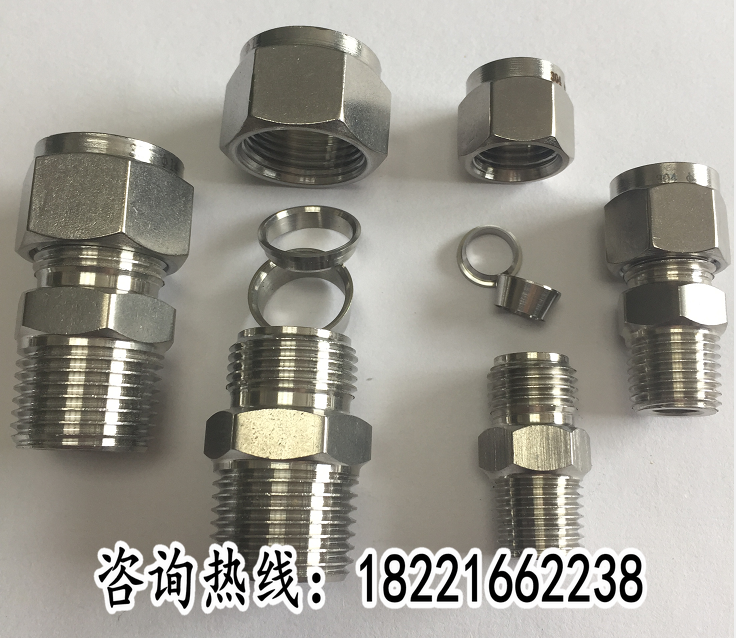 304 stainless steel cutting sleeve type pipe joint straight through cutting sleeve terminal joint ZG1 2 -, 1 4 3 8 1 2
