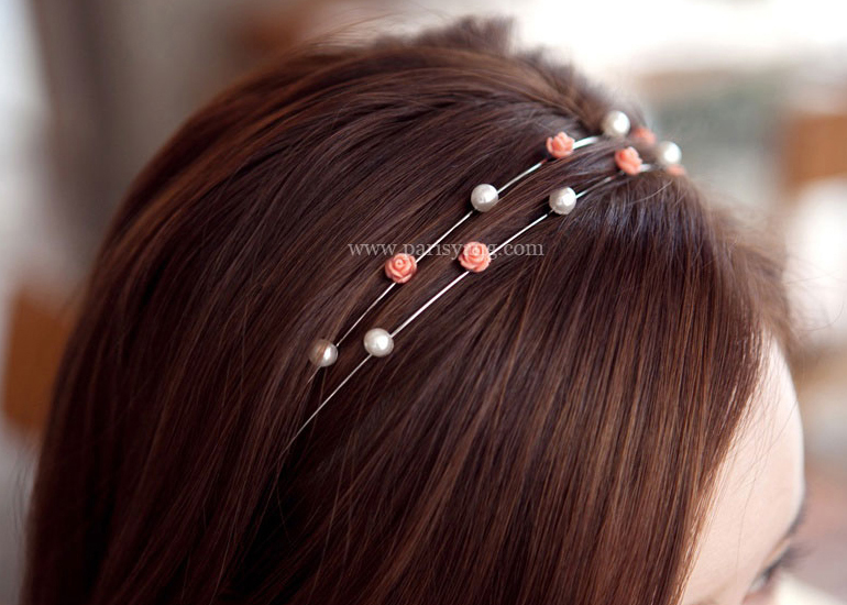 Hàn quốc phụ kiện tóc headband ngọc trai rhinestone đôi mỏng headband Hàn Quốc phiên bản của đơn giản ngọt ngào tươi daisy kẹp tóc mũ nón