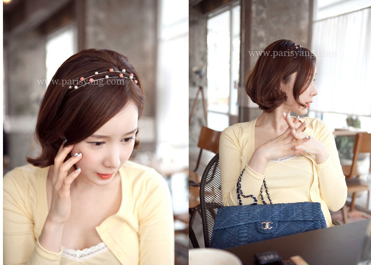 Hàn quốc phụ kiện tóc headband ngọc trai rhinestone đôi mỏng headband Hàn Quốc phiên bản của đơn giản ngọt ngào tươi daisy kẹp tóc mũ nón