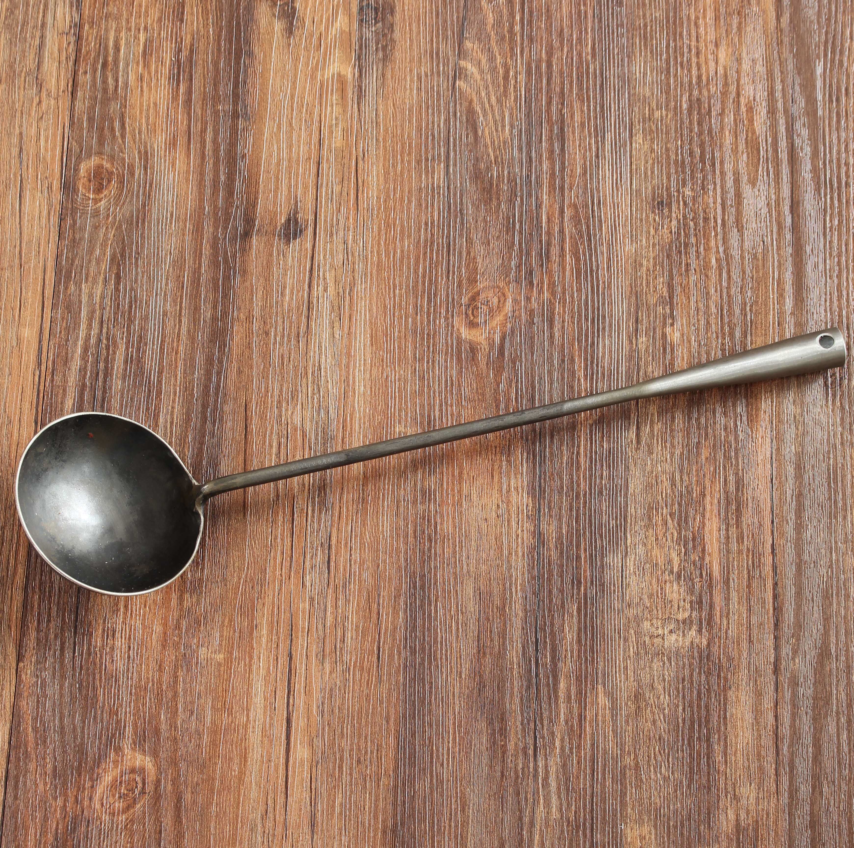 Iron spoon broth spoons saute spoonful of blacksmith forged spoons
