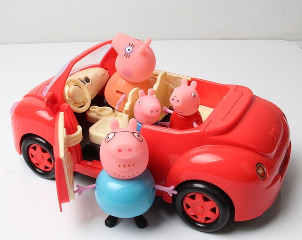 Pig Peggy Peggy Pepe Pig Peppa Pig Little Red Cabriolet Play House Đồ chơi của trẻ em đồ chơi cho bé 3 tuổi
