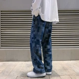 Осенние джинсы, повседневные брюки, штаны, свободный прямой крой, в американском стиле, изысканный стиль, оверсайз