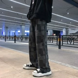 Осенние джинсы, повседневные брюки, штаны, свободный прямой крой, в американском стиле, изысканный стиль, оверсайз