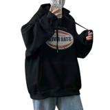 Ретро демисезонная толстовка с капюшоном, большой размер, в американском стиле