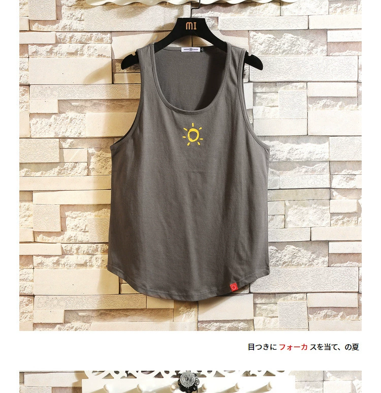 Mùa hè nam thể thao và thể thao cotton vest thủy triều chất béo áo thun không tay giản dị cắt vai cộng với phân bón XL - Áo vest cotton áo khoác ghi lê nam