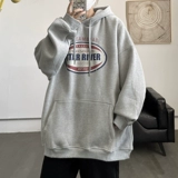 Ретро демисезонная толстовка с капюшоном, большой размер, в американском стиле