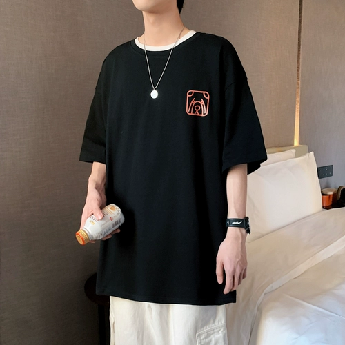 Tide, футболка с коротким рукавом, свободный крой, короткий рукав