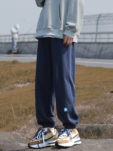 Спортивные осенние демисезонные японские ретро штаны для отдыха, свободный крой, в американском стиле