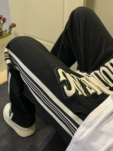 Демисезонные спортивные штаны для отдыха, в американском стиле, свободный прямой крой