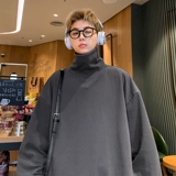 Демисезонная толстовка, трендовый свитшот, бархатный лонгслив, приятная телу футболка, изысканный стиль, оверсайз, большой размер