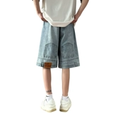 Джинсовая юбка, мужские летние тонкие шорты, сексуальные штаны, градиент, свободный прямой крой