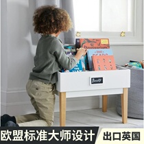 Childrens bookshelf simple landing grid Japanese newspaper rack magazine picture book rack storage rack display book cover ins