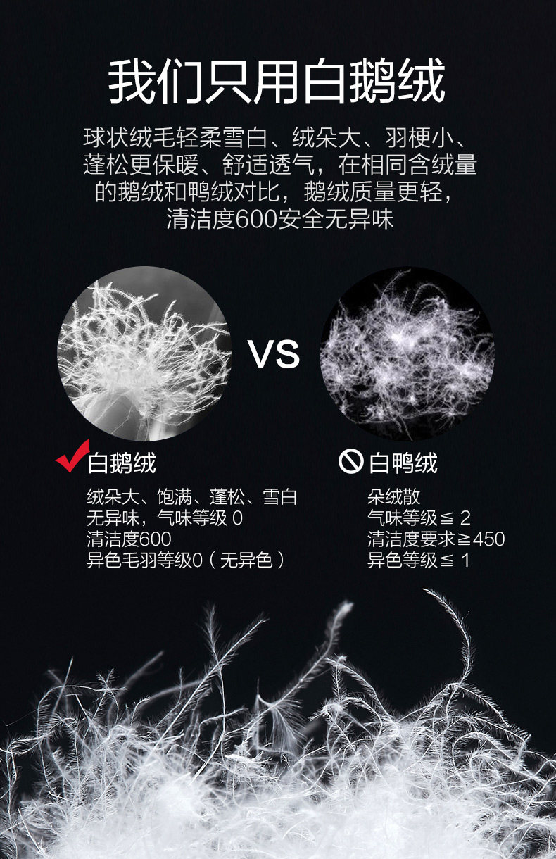 红豆男装 90%鹅绒 男士短款轻薄羽绒服 图4