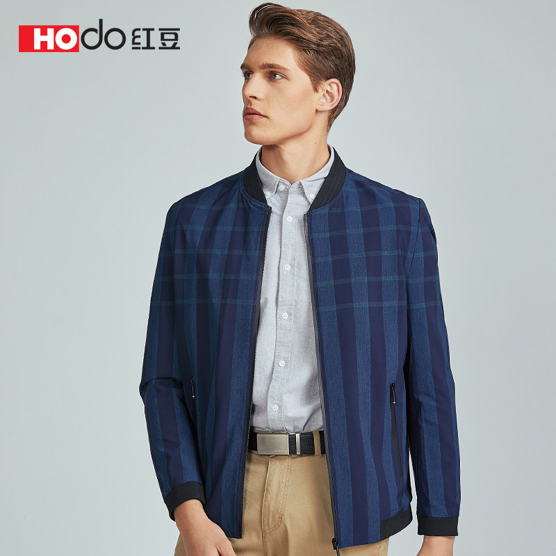 红豆 21年春季新款 男式棒球领休闲夹克外套 天猫优惠券折后￥99包邮（￥369-270）2款3色可选