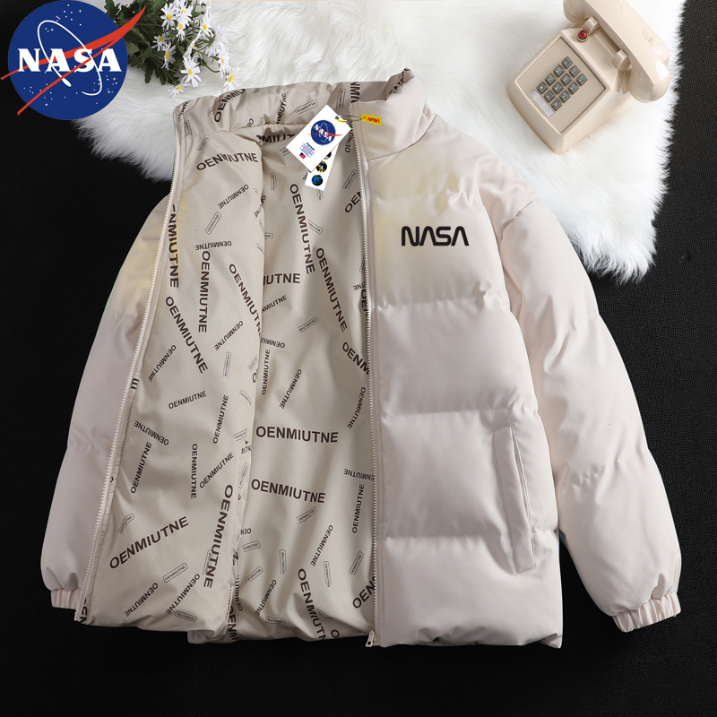 Off-Season Clearance Reversible down Cotton Jacket for Men and Women, Couple's Winter Stand-Up Collar Thickened Extreme Cold-Proof Warm Coat Trendy