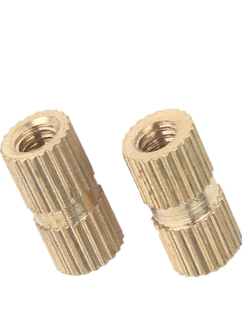 M2M2.5M3M4M5M6M8 Copper Inserts, Injection-Molded Copper Nuts, Copper Embedded Parts, Copper Knurled Nuts, Copper Knurled Nuts