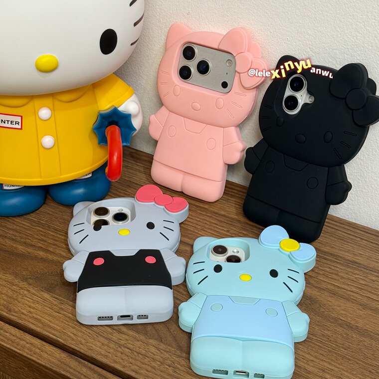 Hello Kitty Cartoon Silicone Phone Case for iPhone 17, 16, 15, 14 and 13 - view 14