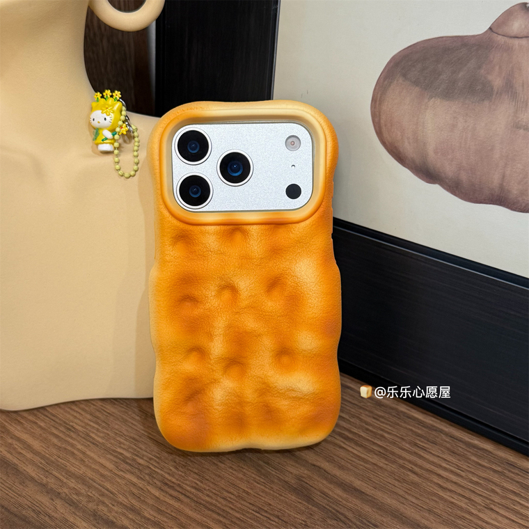 Orange Textured Silicone Anti-fall iPhone Case