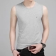 Playboy Summer Men Vest Cotton Đồ lót cổ chữ V trẻ trung Thể thao Slim Solid Color Hurdle Không tay áo thun - Áo vest cotton