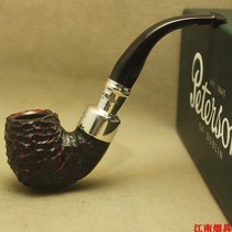 Irish peterson Peterson briar pipe system pipe double silver faucet military plug carved surface collection