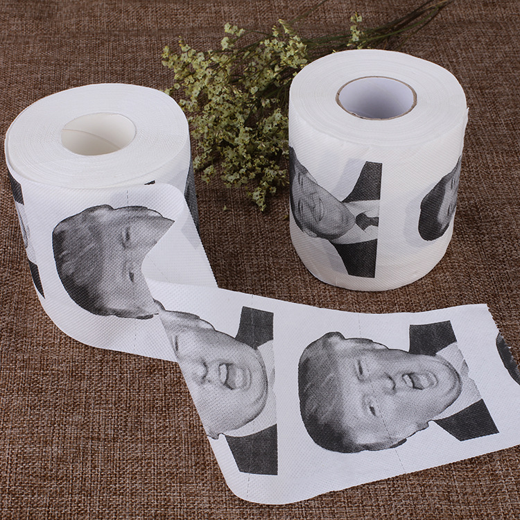 Trump Finger pattern Printed tissue Paper Creative Mouth Smile pattern Powder room web