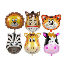 Animal head aluminum balloon balloon childrens birthday kindergarten festival decoration venue layout cartoon balloon