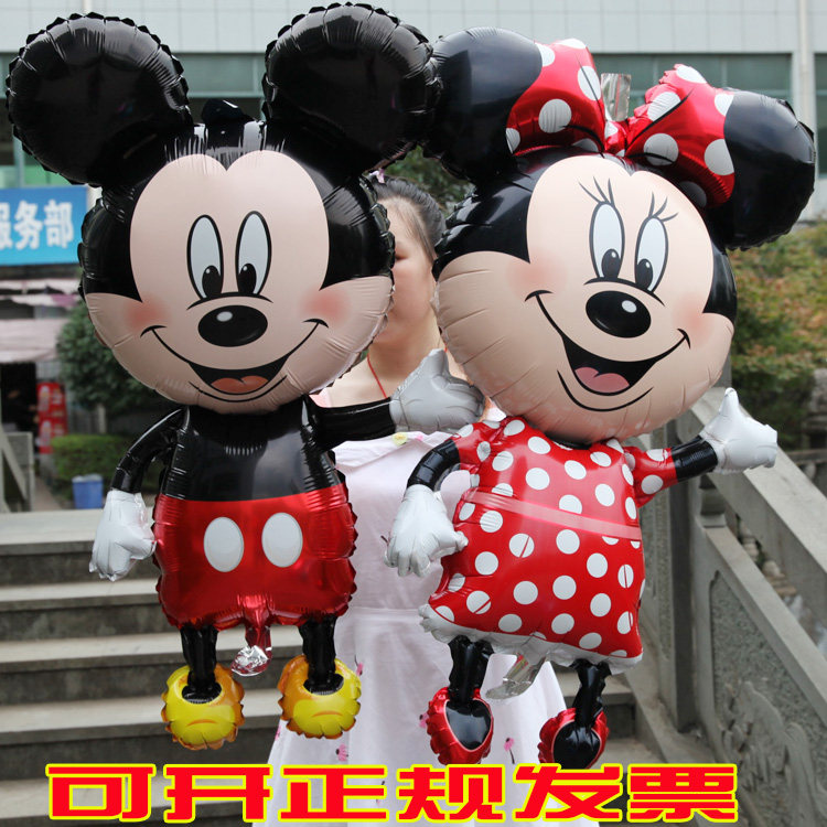 Kid Toy Balloon Stereo Balloon Big cartoon cute Mickey Minnie waving a styled aluminum film balloon