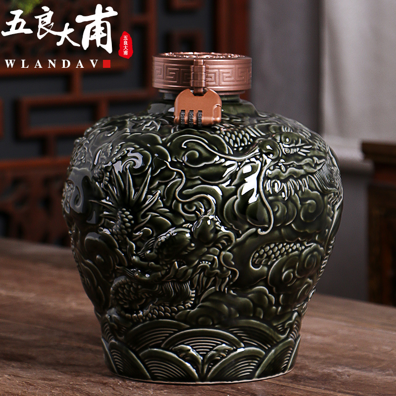Custom ceramic wine jars home 5 jins of 10 put sealing liquor bottle hoard it zodiac move celebration wine
