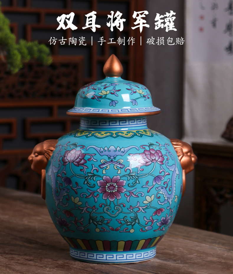 An empty bottle of jingdezhen ceramics with gift box home 5 jins of vintage wine wine jar special sealed empty as cans