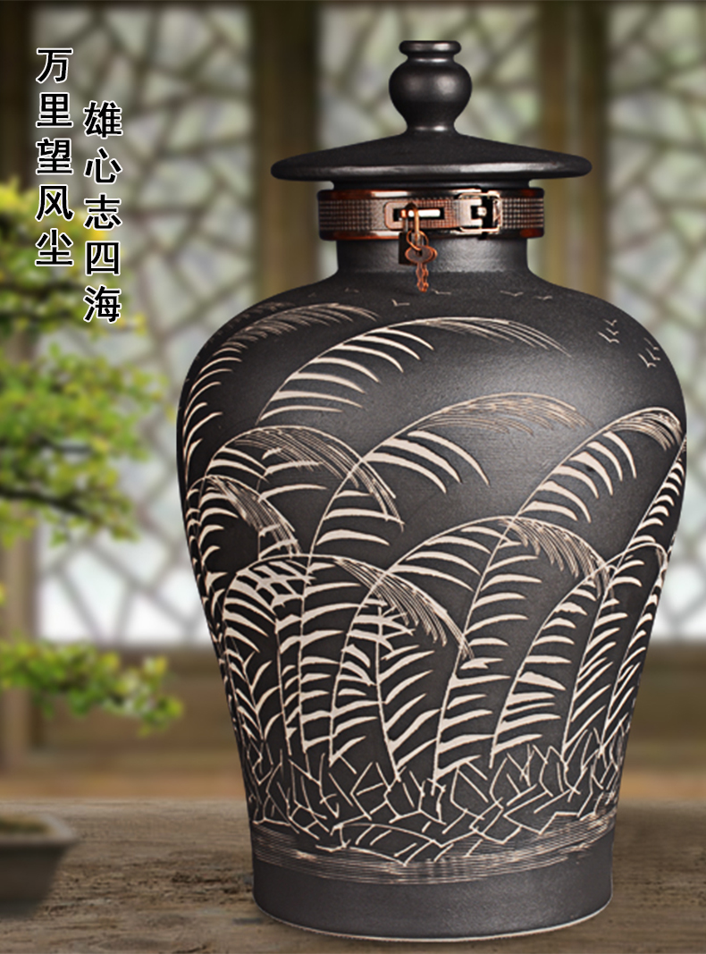 Jingdezhen archaize jars make an empty bottle wine jar big it chivalrous man altar of household ceramic sealed jar jar